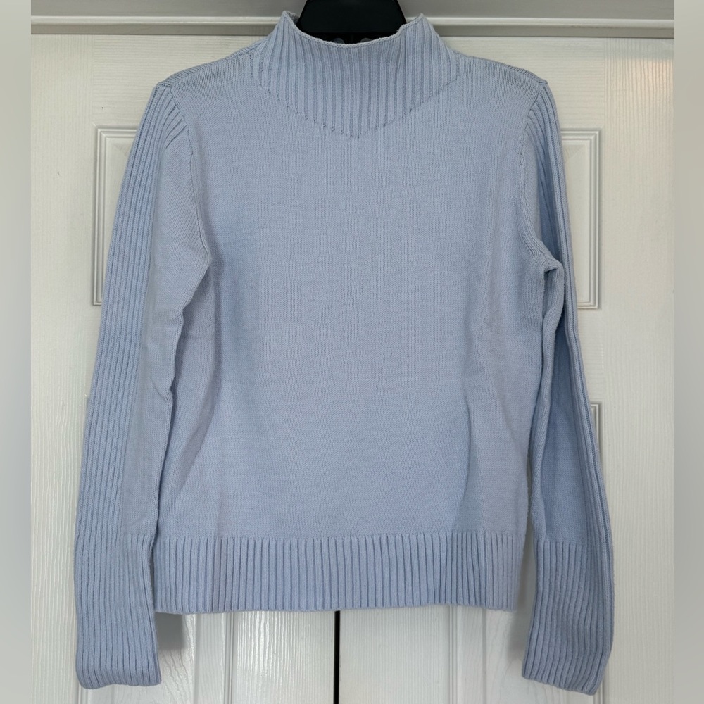 Banana Republic mock neck sweater ice blue